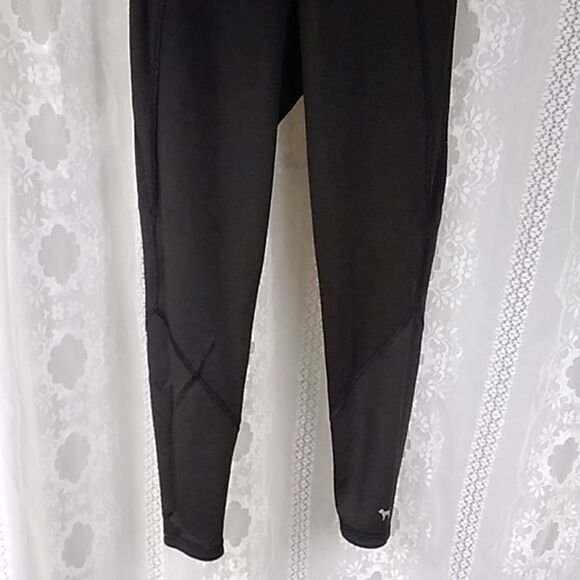 Pink Victoria Secret Pink Pants Women's Black Grey Reversible Leggings Stretch - Picture 8 of 12